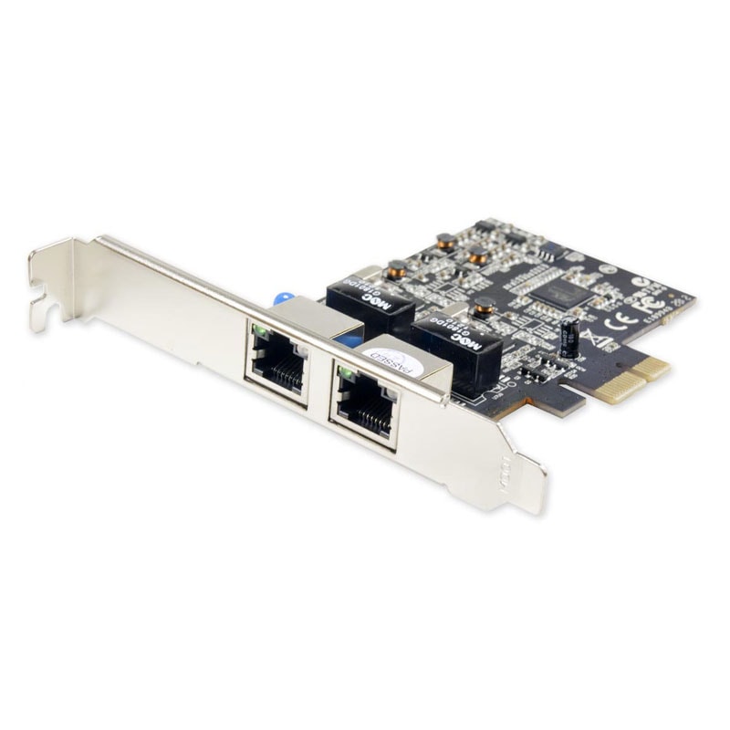 SYBA 2ポート Gigabit Ethernet PCI-e x1 ネットワークカード｜SY-PEX24028