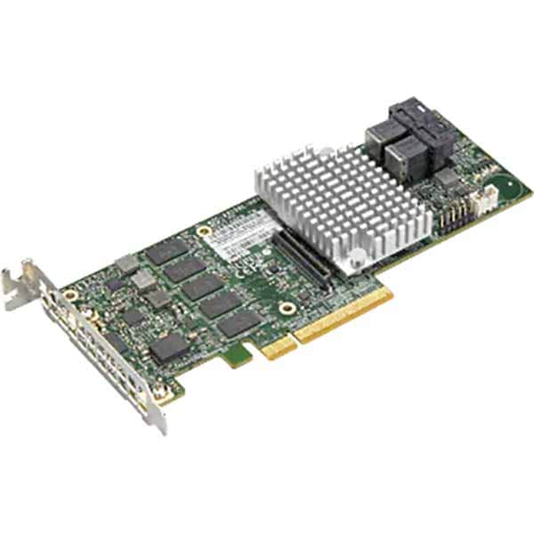 Super Micro AOC-S3108L-H8IR-16DD 薄型 12Gb/秒 8 ポート SAS 内部 RAID アダプタ｜AOC-S3108L-H8IR-16DD