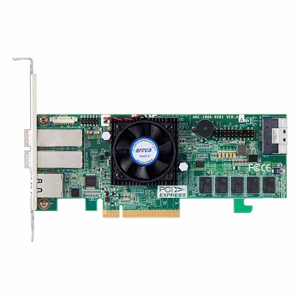 Areca ARC-1886-8X8I 16-Ports PCIe Gen 4.0 Tri-Mode RAIDアダプター｜ARC-1886-8X8I