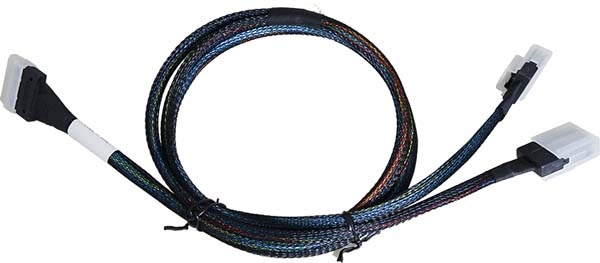 Areca SFF-8654 74P to 2x SFF-8087 ケーブル 1m 92.5 ohm｜26II-1C5487-1M00