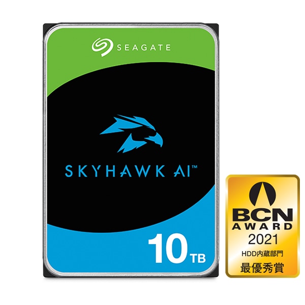 Seagate SkyHawk AI 容量10TB SATA6Gb/s 7200rpm 256MB 512e 3.5インチ｜ST10000VE001