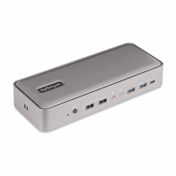 StarTech ドッキングステーション/USB-C接続/KVM機能/デュアルモニター/5x USBハブ/PC CPU切替器/多機能マルチハブ｜129N-USBC-KVM-DOCK