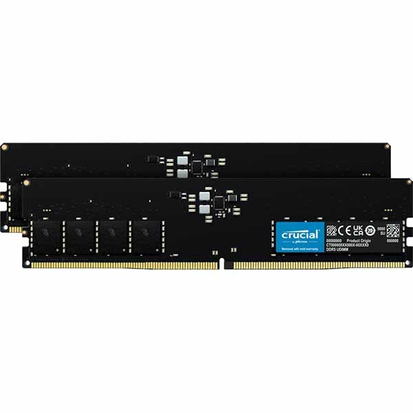 Micron(Crucial) 64GB(2x32GB) DDR5 5600 (PC5-44800) CL46 UDIMM (16Gbit)｜CT2K32G56C46U5