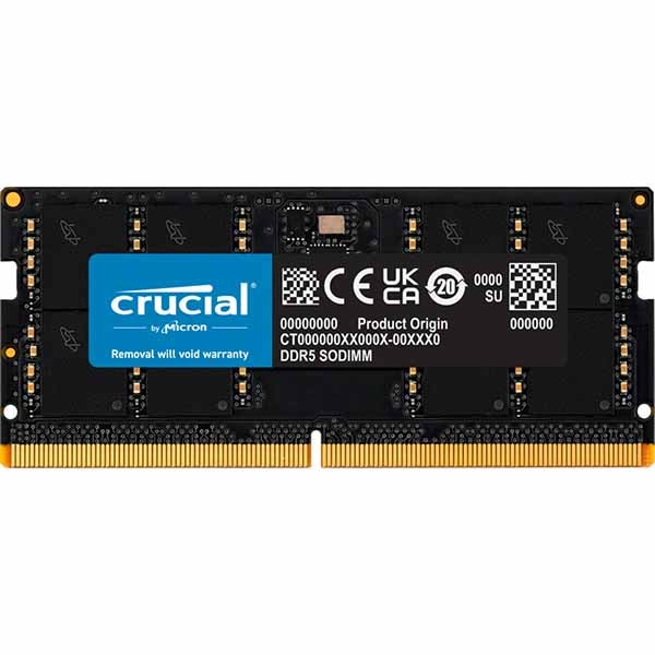Micron(Crucial) 48GB DDR5-5600 (PC5-44800) CL46 SODIMM (16Gbit)｜CT48G56C46S5
