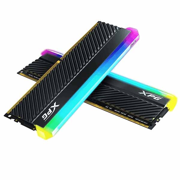 ADATA XPG SPECTRIX D45G 32GB(16GBx2) DDR4 3200MHz(PC4-25600) U-DIMM RGB 16-20-20 DUAL COLOR BOX ブラック｜AX4U320016G16A-DCBKD45G