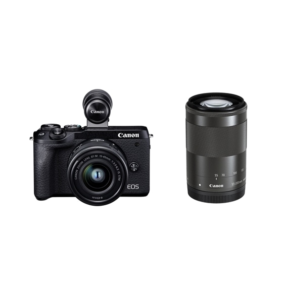 CANON ミラーレスカメラ EOS M6 Mark II (ブラック)･ダブルズームEVFキット｜3611C055