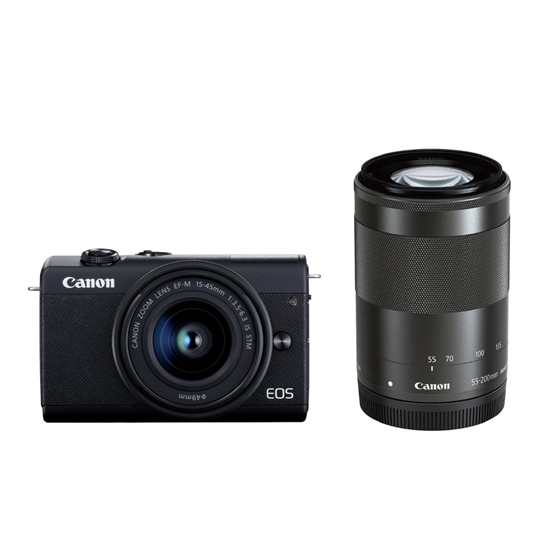 CANON ミラーレスカメラ EOS M200(ブラック)･ダブルズームキット｜3699C016