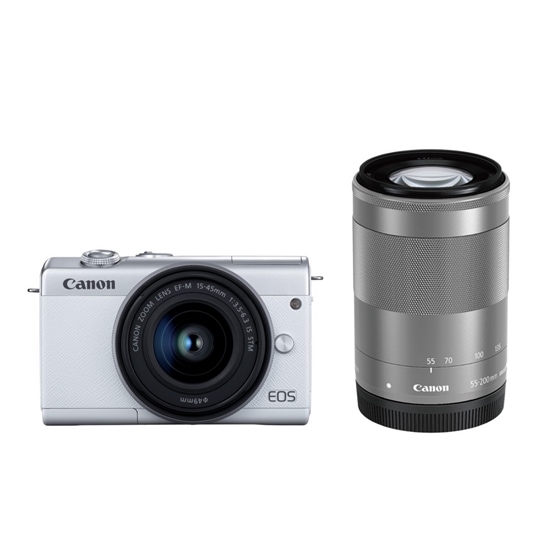 CANON ミラーレスカメラ EOS M200(ホワイト)･ダブルズームキット｜3700C016