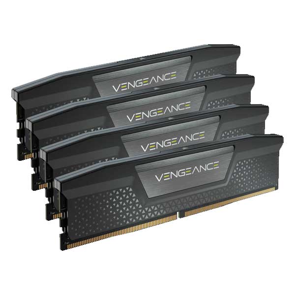 Corsair VENGEANCE 192GB(48GBx4) DDR5 5200MHz(PC5-41600) UDIMM 38-38-38-84 XMP 3.0 ブラック 1.25V｜CMK192GX5M4B5200C38