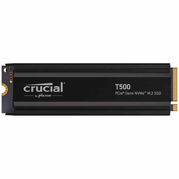 Crucial T500 容量2TB M.2(2280) TLC NAND 9.652mm NVMe/PCIe Gen4 R:7000MB/s W:7400MB/s with heatsink｜CT2000T500SSD5JP