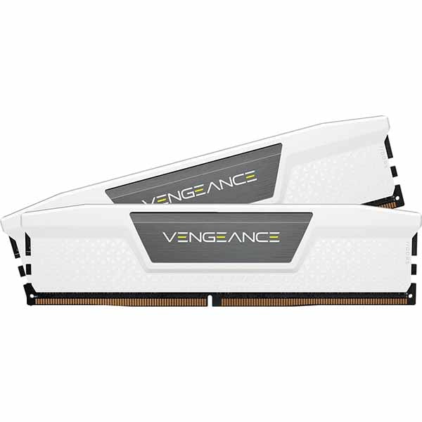 Corsair 32GB(16GBx2) DDR5 6000MT/s (PC5-48000) 36-44-44-96 UDIMM XMP 3.0 VENGEANCE DDR5 ホワイト PCB 1.4V｜CMK32GX5M2E6000C36W