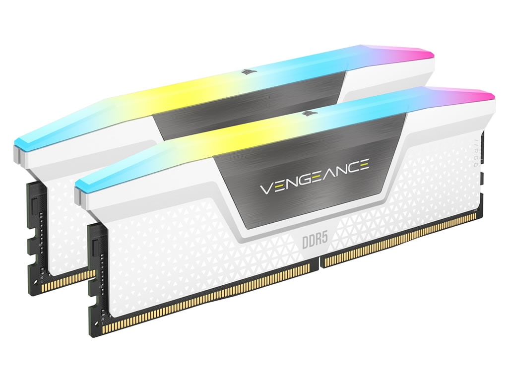 Corsair VENGEANCE RGB DDR5 32GB(16GBx2) DDR5 6000MHz(PC5-48000) UDIMM 36-44-44-96 XMP 3.0｜CMH32GX5M2E6000C36W