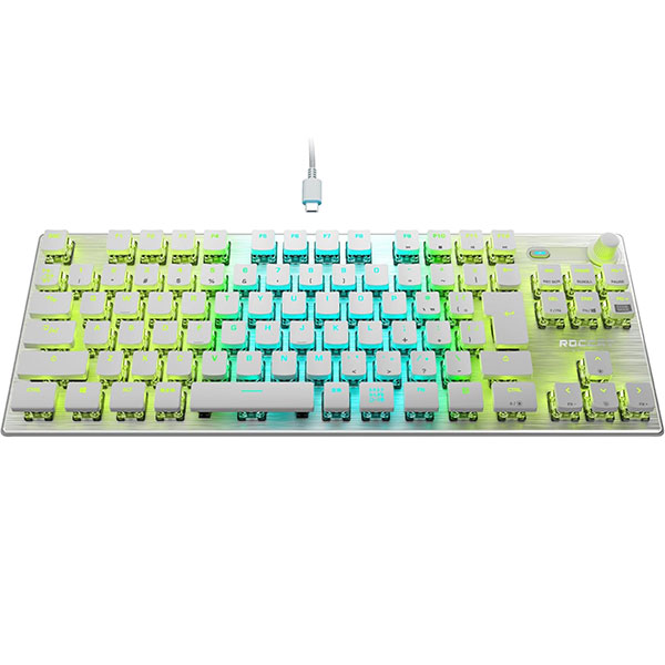 ROCCAT ROC-12-647 VULCAN TKL Pro 日本語配列 テンキーレス ホワイト ゲーミングキーボード｜ROC-12-647