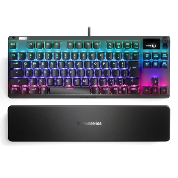 SteelSeries 64756 Apex 7 TKL (Blue Switch) スマートディスプレイ搭載 テンキーレスメカニカルゲーミングキーボード JP｜64756