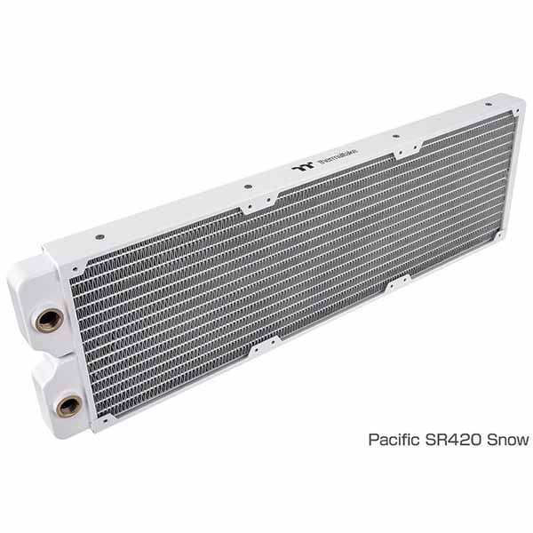 Thermaltake Pacific SR420 Radiator Snow 銅製ラジエーター 420mmサイズ ホワイト｜CL-W382-CU00WT-A