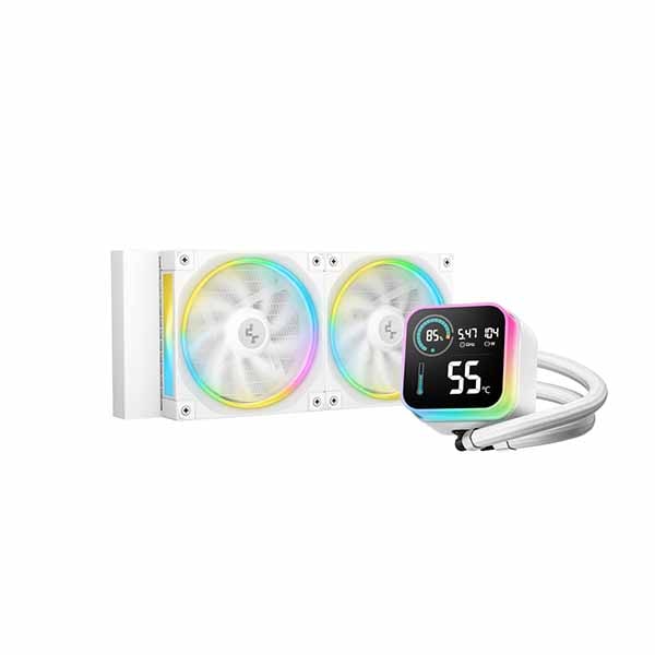 Deepcool LQ240 WH オールインワン水冷クーラー 120mmファン×2 ホワイト｜R-LQ240-WHDSMC-G-1