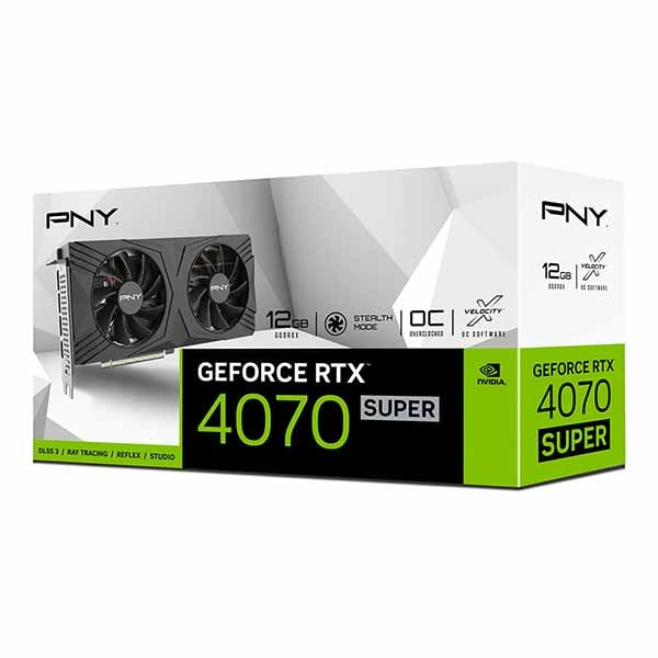 PNY GeFORCE RTX 4070 Super 12GB VERTO OC DUAL FAN グラフィックカード|VCG4070S12DFXPB1-O - 画像 (11)