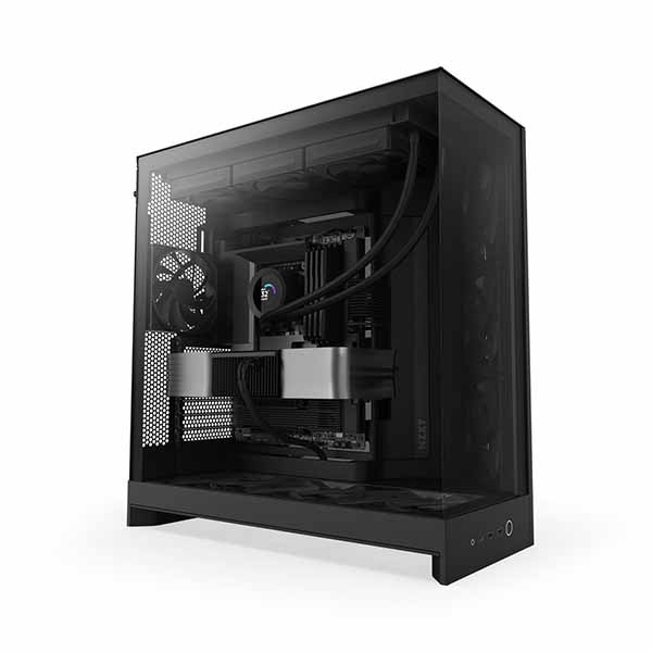 NZXT H9 Flow (2025) - Black 大型デュアルチャンバー構造採用 ミドルタワーATXエアフローケース ブラック|CM-H92FB-01 - 画像 (10)