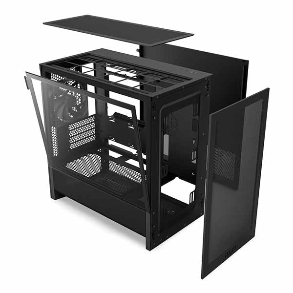 NZXT H3 Flow - Black MICRO-ATX エアフローケース ブラック|CC-H31FB-01 - 画像 (10)