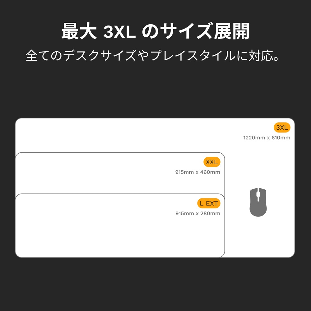 Glorious Mouse Pad 2 Large Extended - Stitched - White 布製ゲーミングマウスパッド (915 x 280mm) ホワイト|GLO-MP2-CLTH-STC-LE-WHT - 画像 (10)