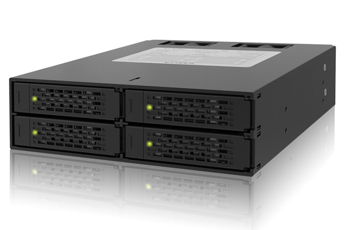 Cremax 4 x 2.5インチSATA 3 HDD/SSD搭載用モジュールケース 5インチベイサイズ対応 (MB994SP-4SB-1)