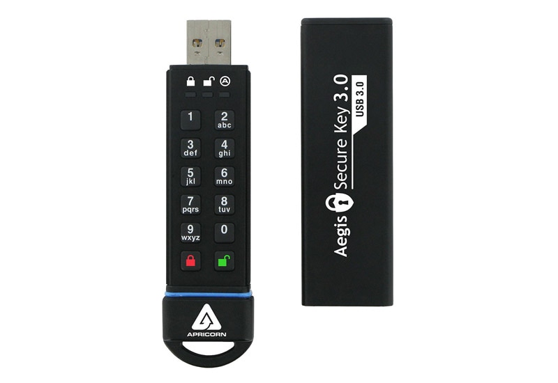 Apricorn Aegis Secure Key 16GB 暗証番号データセキュリティUSB3.0メモリ｜ASK3-16GB