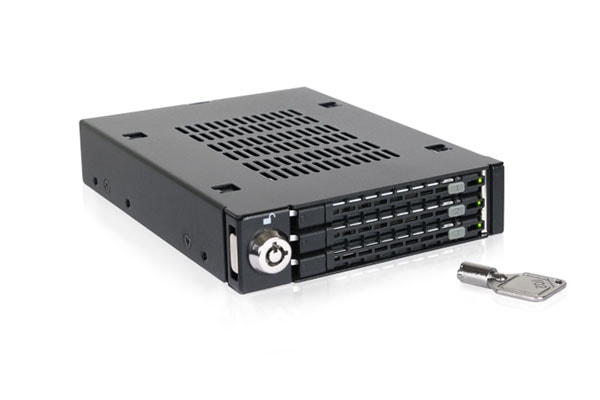 Cremax ICY DOCK 3x 2.5インチ SATA＆SAS HDD/SSD搭載用モバイルラック 3.5インチベイサイズ｜MB993SK-B
