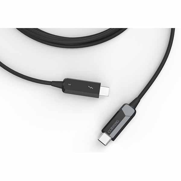 Corning Thunderbolt 3, 15m Optical Cable Thunderboltケーブル｜AOC-CCU6JPN015M20