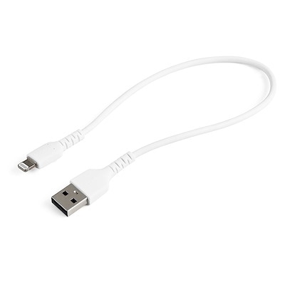 StarTech 高耐久Lightning-USB-Aケーブル 30cm/ホワイト/iPhone、iPod、iPad対応｜RUSBLTMM30CMW