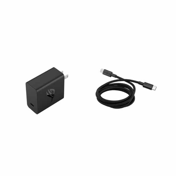 ASUS ROG 65W アダプター/ブラック/約150g/USB Type-C/ケーブル約1.8m/90AC04H0-BPW001｜ROG_65W_ADAPTER