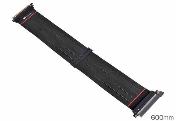 Thermaltake PCI Express Extender Cable PCI-E4.0（600mm) ライザーケーブル｜AC-059-CO1OTN-C1