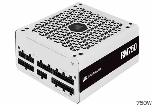 Corsair RM750 White 2021 フルモジュラータイプの電源ユニット 750W ホワイト｜CP-9020231-JP