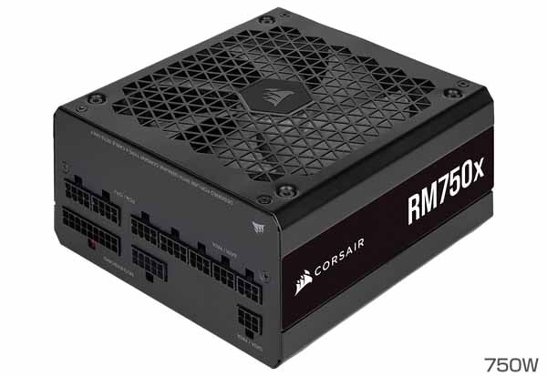 Corsair RM750x 2021 フルモジュラータイプの電源ユニット 80PLUS GOLD 750W｜CP-9020199-JP