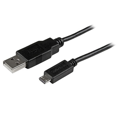 StarTech マイクロUSB充電ケーブル 1m/USB-A(4ピン オス)-USB Micro-B(5ピン オス)｜USBAUB1MBK