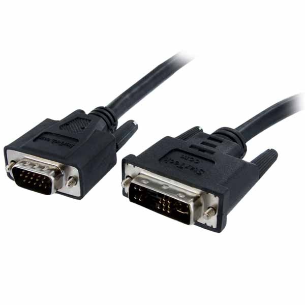 StarTech DVI-VGA変換ディスプレイモニターケーブル 1m DVI-A(オス)-ミニD-Sub15ピン(オス)｜DVIVGAMM1M