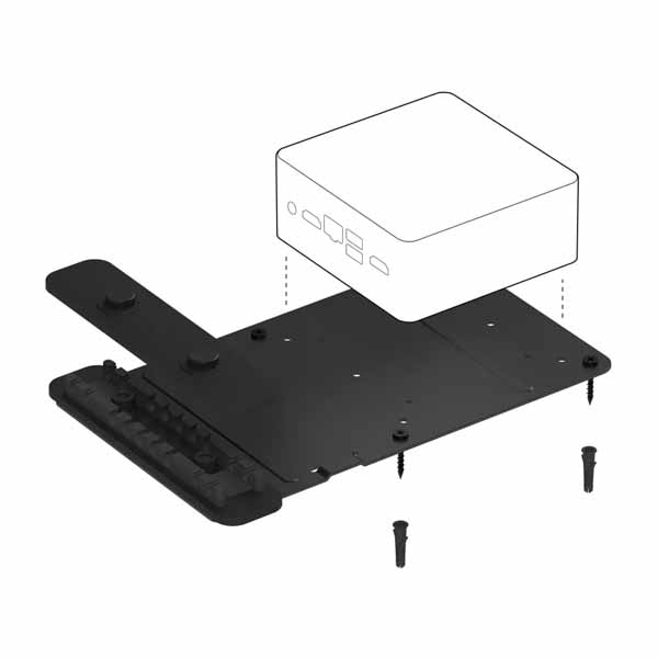 ロジクール Tap PC Mount miniパソコンとChromebox向け ケーブル保持付きの取り付けブラケット｜CSL1000PM