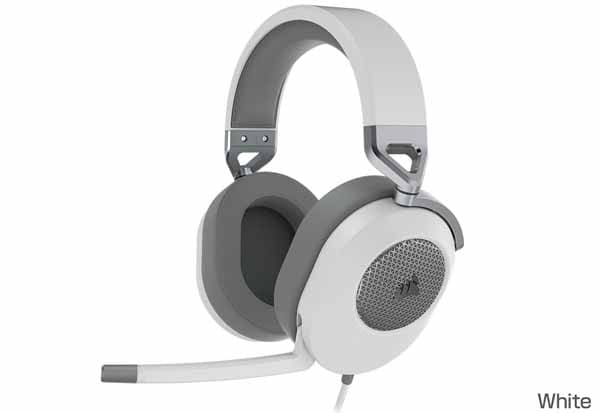 Corsair HS65 Surround White 7.1chサラウンドに対応 ゲーミングヘッドセット ホワイト｜CA-9011271-AP