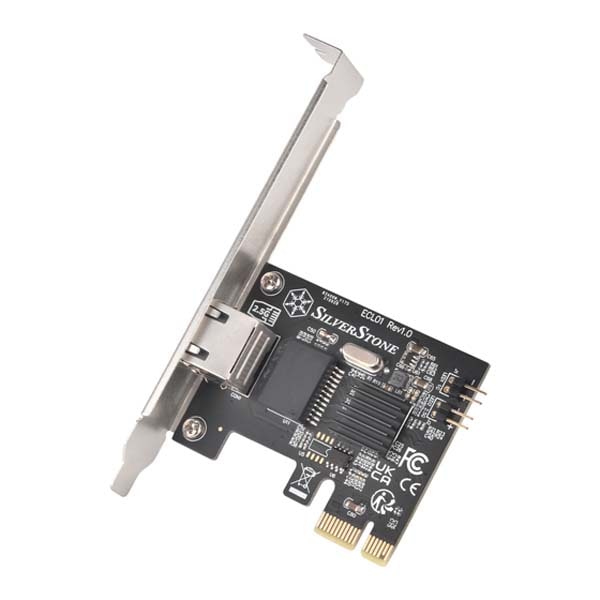 SILVERSTONE ECL01 2.5Gbps RJ45ネットワークインタフェースPCI Expressカード｜SST-ECL01
