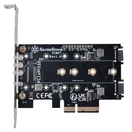 SILVERSTONE ECM27  SSD 最大3基 増設キット PCIe 拡張カード｜SST-ECM27