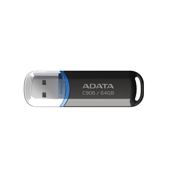 ADATA C906 小型 USBフラッシュドライブ 64GB USB2.0 ブラック｜AC906-64G-RBK