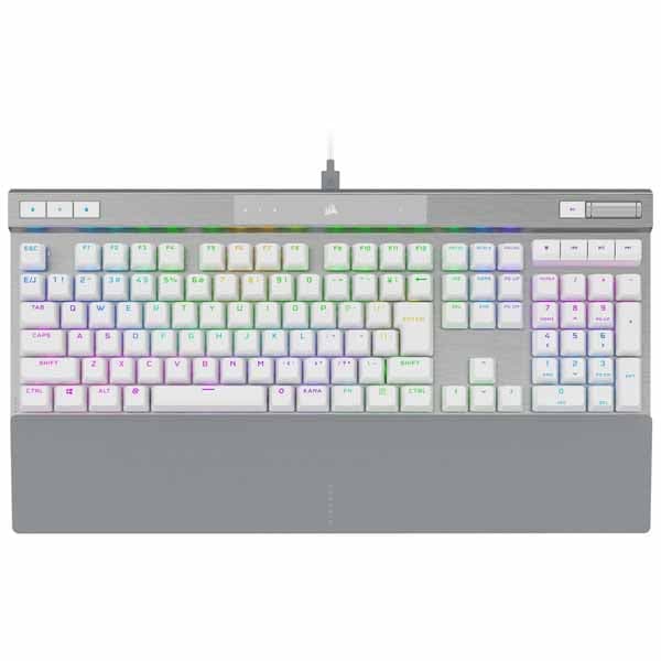Corsair K70 PRO White 日本レイアウト OPXキースイッチ採用 ゲーミングキーボード｜CH-910951A-JP