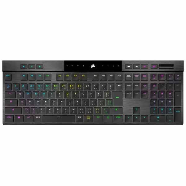 Corsair K100 AIR WIRELESS 日本レイアウト MX Ultra Low Profile Tactileキースイッチ採用 ゲーミングキーボード｜CH-913A01U-JP