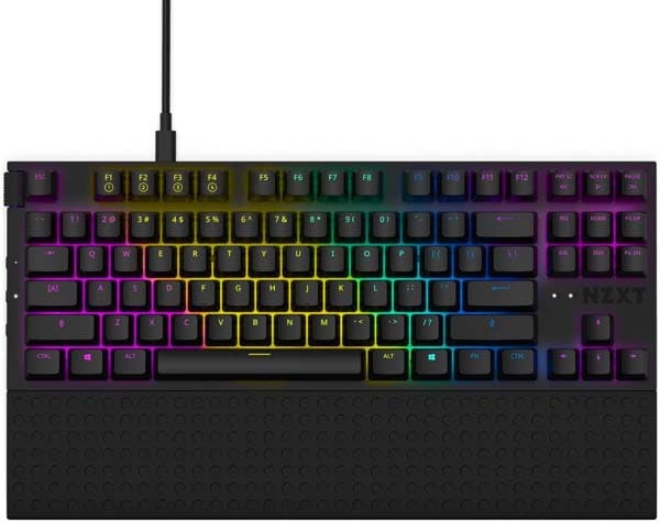 NZXT FUNCTION TENKEYLESS モジュラー式メカニカルキーボード [ 黒 ] ｜KB-1TKUS-BR