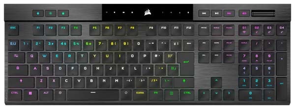 Corsair K100 AIR WIRELESS 日本語レイアウト かな印字無しモデル ブラック｜CH-913A01U-JP1