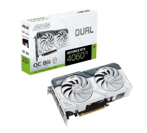 ASUS Dual GeForce RTX 4060 Ti White OC Edition 8GB GDDR6 グラフィックボード｜DUAL-RTX4060TI-O8G-WHITE