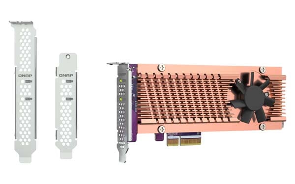 QNAP QM2-2P-344A PCIe 3.0拡張カード 2台のM.2 NVMe SSDをNASに増設｜QM2-2P-344A