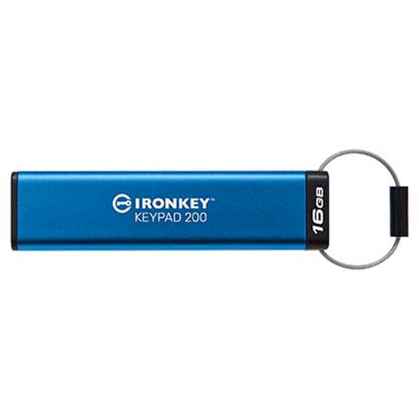 Kingston IronKey Keypad 200 ハードウェア暗号化 USB フラッシュドライブ 16GB｜IKKP200/16GB