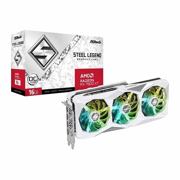 ASRock Radeon RX 7800XT Steel Legend 16G OC オーバークロック仕様のグラフィックボード｜RX7800XT SL 16GO