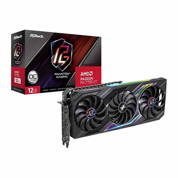 ASRock Radeon RX 7700XT Phantom Gaming 12G OC オーバークロック仕様のグラフィックボード｜RX7700XT PG 12GO