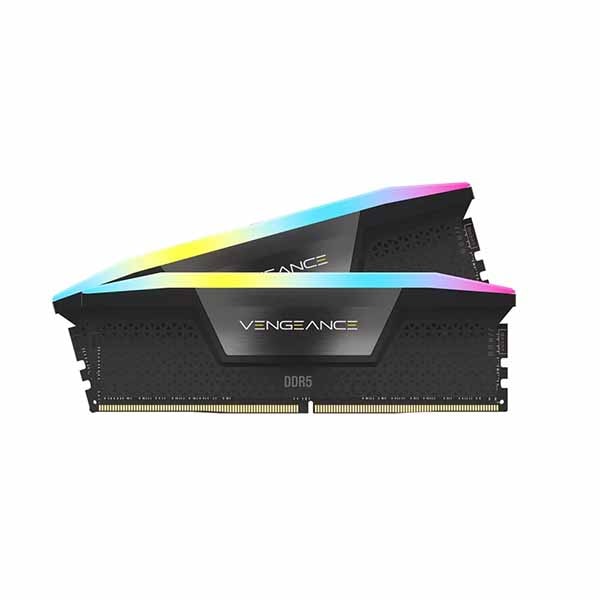 Corsair 32GB(16GBx2) DDR5 6000MT/s (PC5-48000) 36-44-44-96 UDIMM XMP 3.0 VENGEANCE RGB ブラック PCB 1.4V｜CMH32GX5M2E6000C36